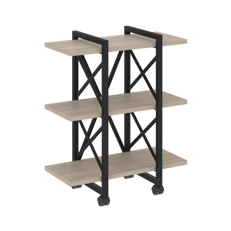 Loft Стеллаж на колесных опорах-3 полки VR.L-MST.K-3.4V Дуб Аттик/Металл Черный 800*400*968 Loft Стеллаж на колесных опорах-3 полки VR.L-MST.K-3.4V Дуб Аттик/Металл Черный 800*400*968