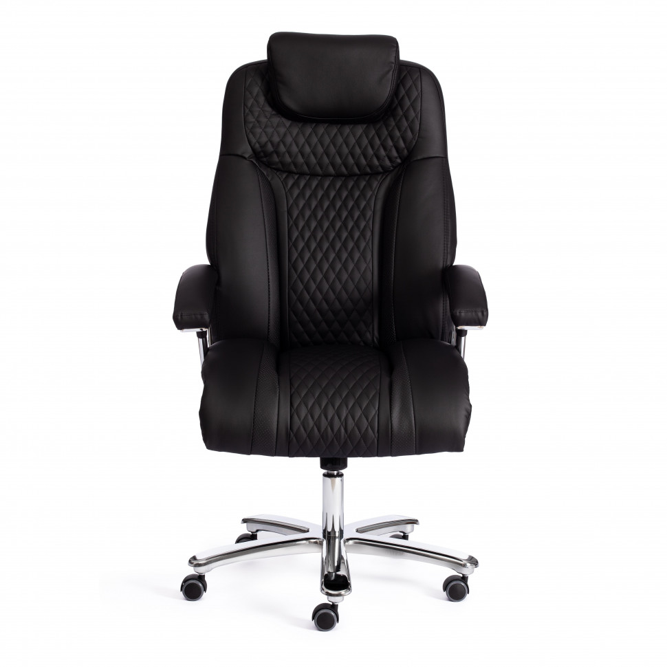 Кресло Trust (max) кож/зам, черный/черный стеганный/черный, 36-6/36-6/36-6/06