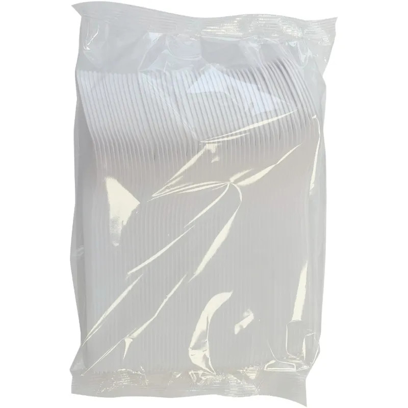 Ложка одноразовая столовая белая ПП 165 мм 50шт/уп