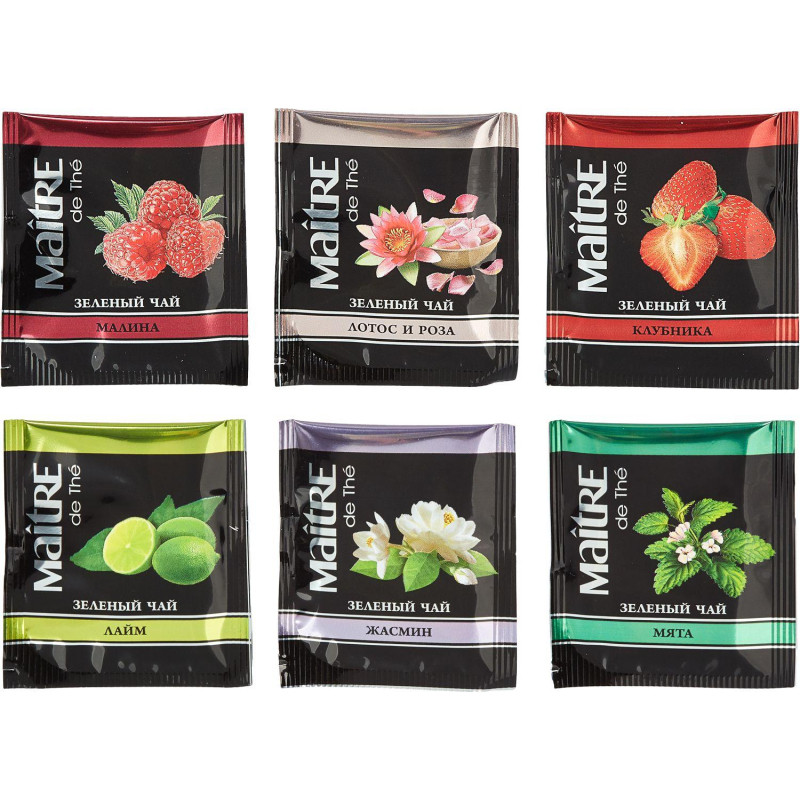 Чай Maitre de  The Цветы  12 вкусов 60 пак./уп