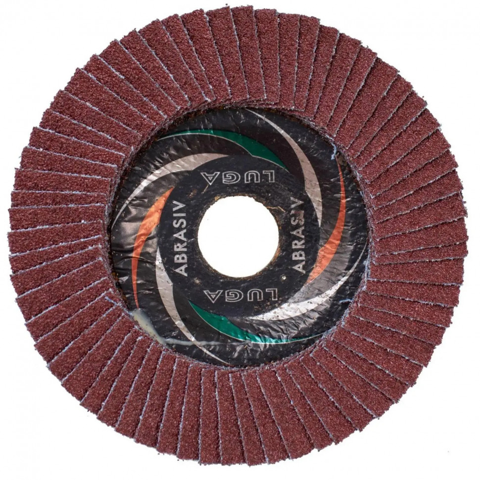 Круг лепестковый торцевой ЛУГА d125х22.2мм, Р40, КЛТ1,10шт/упак. (2187)