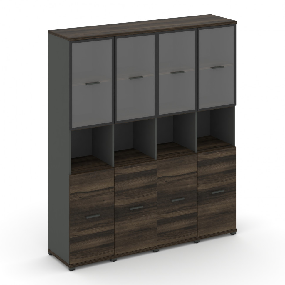 Concept Шкаф 4 узкие секции, 5 ниш CN.STU-543 RPB A Дуб Мали/Антрацит/Металл Антрацит/Прозрачный 16 Concept Шкаф 4 узкие секции, 5 ниш CN.STU-543 RPB A Дуб Мали/Антрацит/Металл Антрацит/Прозрачный 16