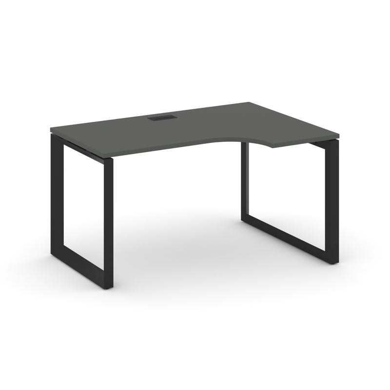 Style Project Стол рабочий эргономичный SN-59O.SPA-011(R) Антрацит/Металл Черный/Черный Заглушка 138