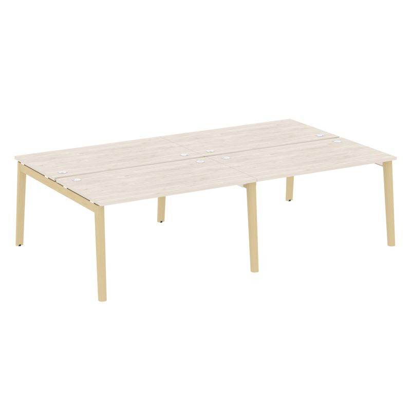 Onix Wood Рабочая станция OW.D.RS-4.3.8 Денвер Светлый/Дуб Светлый/Металл Белый 2760*1635*750