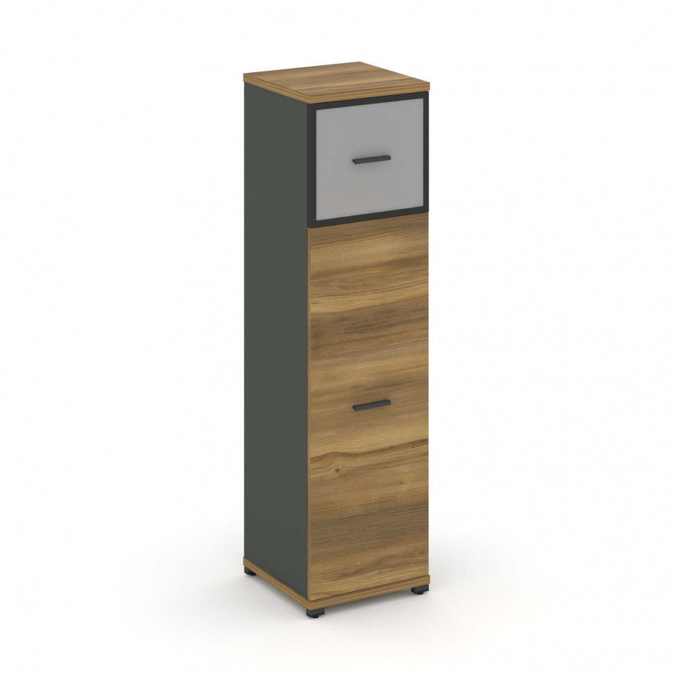 Concept Шкаф 1 узкая секция, 4 ниши CN.STU-414 RMB A Сандал Янтарный/Антрацит/Металл Антрацит/Сатин