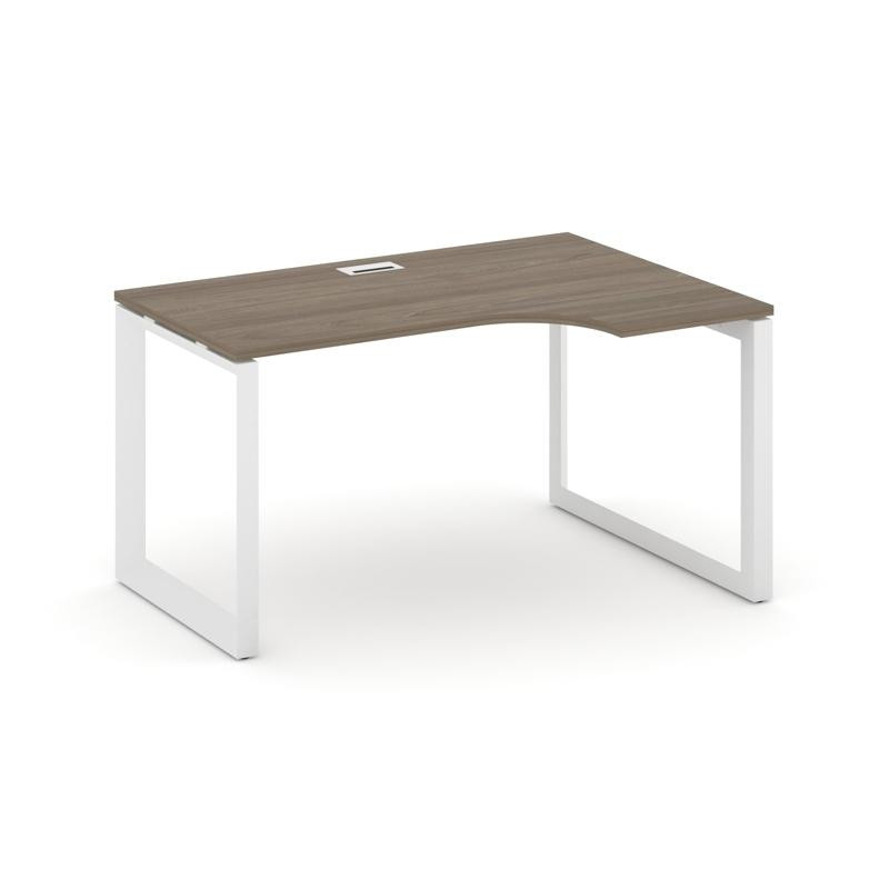 Style Project Стол рабочий эргономичный SN-59O.SPA-001(R) Вяз Благородный/Металл Белый/Белый Заглушк