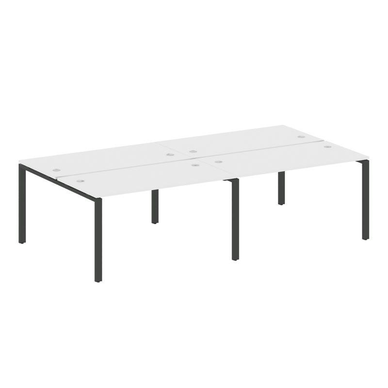 Metal System Рабочая станция на 4 места на П-образном м/к БП.СМ-4.3 Белый/Металл Антрацит 2800*1475* Metal System Рабочая станция на 4 места на П-образном м/к БП.СМ-4.3 Белый/Металл Антрацит 2800*1475*