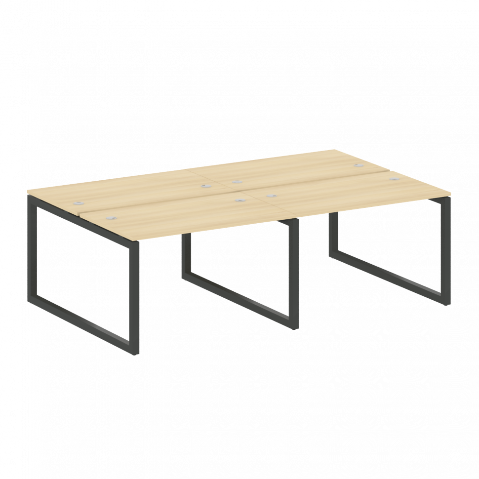 Metal System Quattro Рабочая станция на 4 места на О-образном м/к 50БО.СМ-4.2 Акация Лорка/Металл Ан