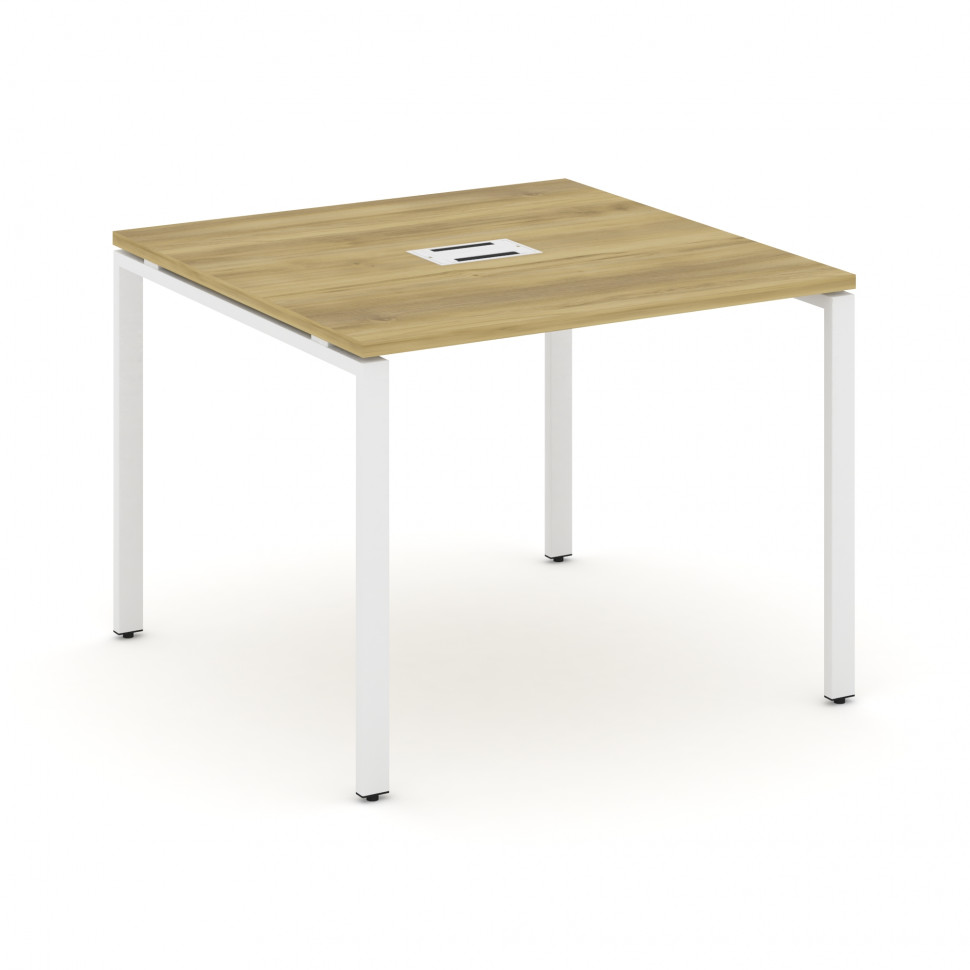 Concept Стол переговорный (1 столешница) CN.PRG-011 Дуб Винченцо/Металл Белый 980*980*750 Concept Стол переговорный (1 столешница) CN.PRG-011 Дуб Винченцо/Металл Белый 980*980*750