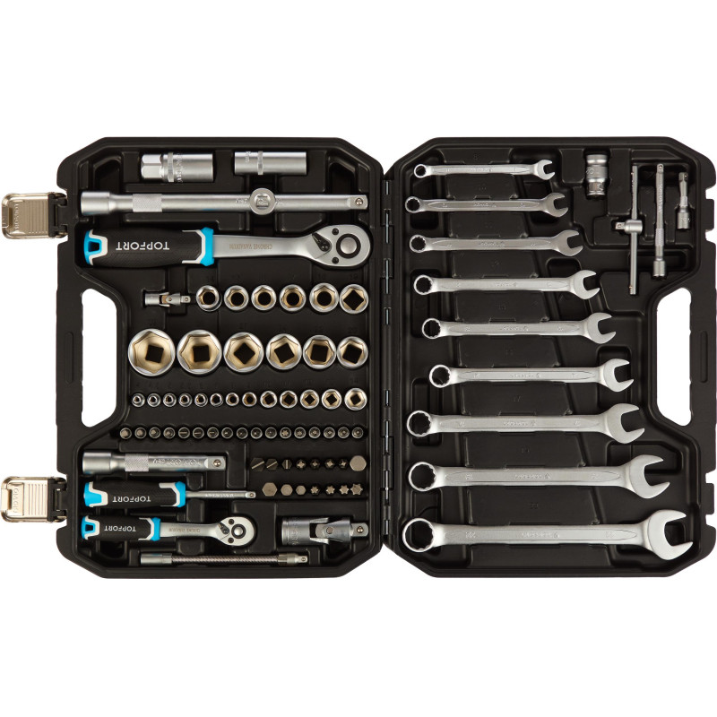 Набор инструмента TOPFORT 82 предметов 1/4 и  1/2