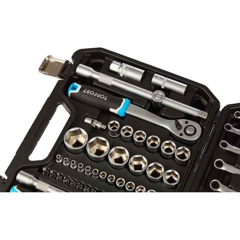 Набор инструмента TOPFORT 82 предметов 1/4 и  1/2