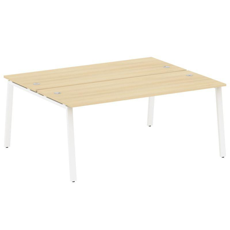 Metal System Рабочая станция на А-образном м/к БА.РАС-СП-2.5 Акация Лорка/Металл Белый 1800*1475*750