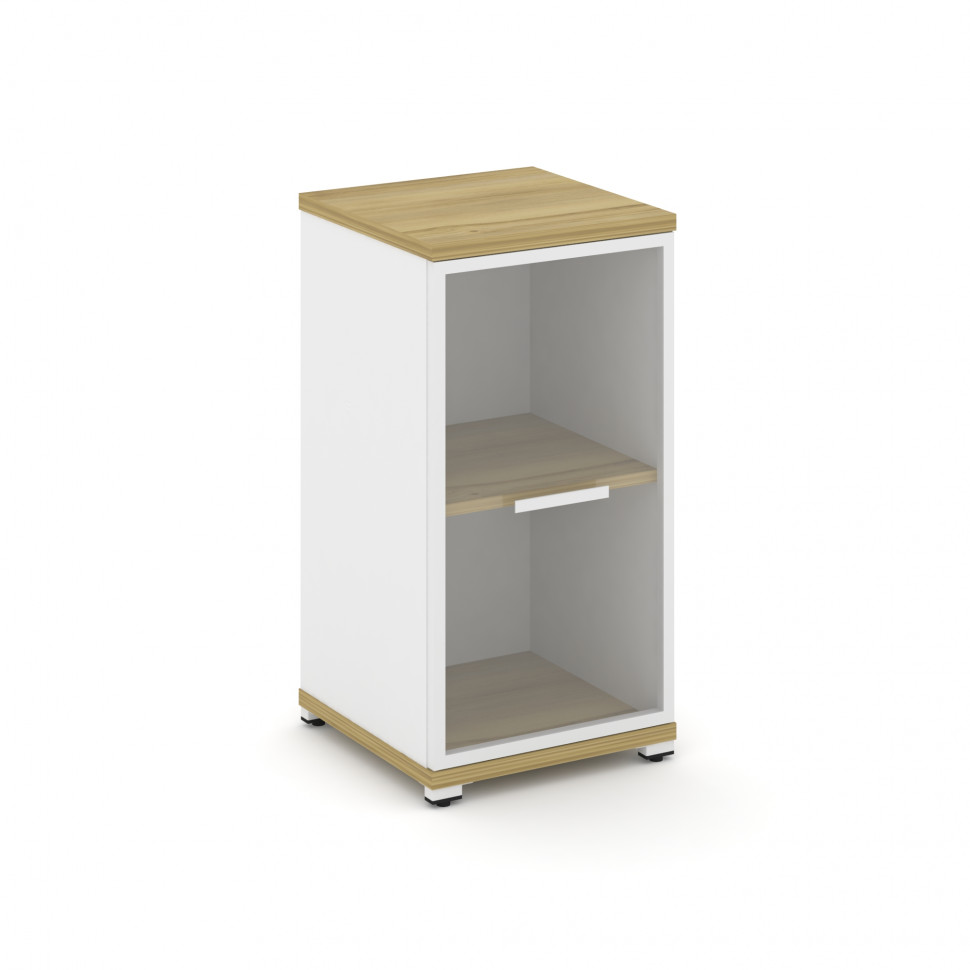 Concept Шкаф 1 узкая секция, 2 ниши CN.STU.E-213 RPW W Дуб Винченцо/Белый Бриллиант/Металл Белый/Про