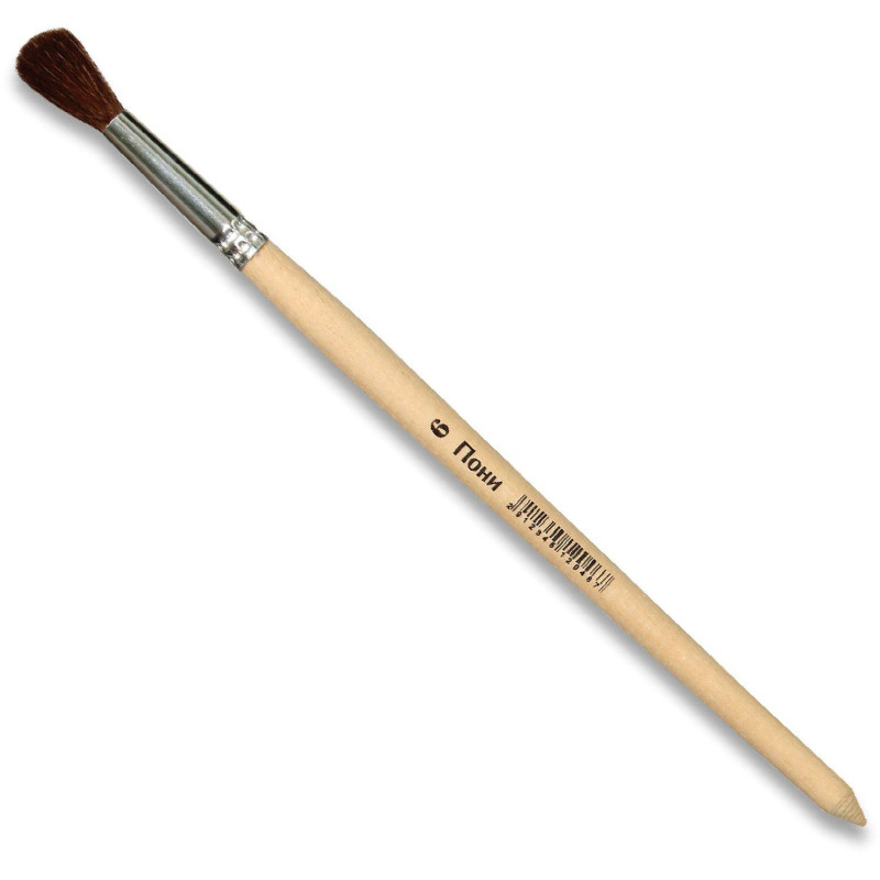 Кисть №1 School, пони, круглая, N6