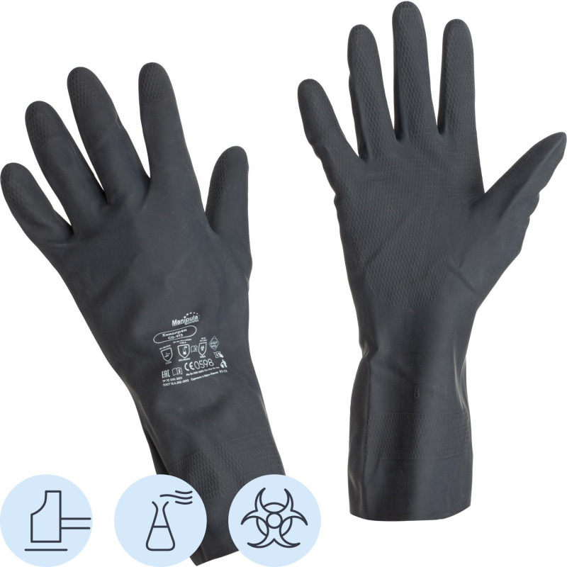 Перчатки защитные неопре/интерло черн ManipulaХИМОПРЕН(NPF09/CG973)р10-10,5