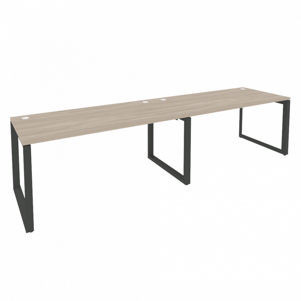 Onix Рабочая станция на О-образном м/к O.MO-RS-2.4.8 Дуб Аттик/Металл Антрацит 3160*800*750