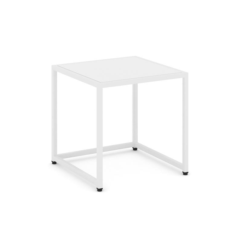 Loft Стол журнальный VR.L-SJK-45 Белый Бриллиант/Металл Белый 450*450*450