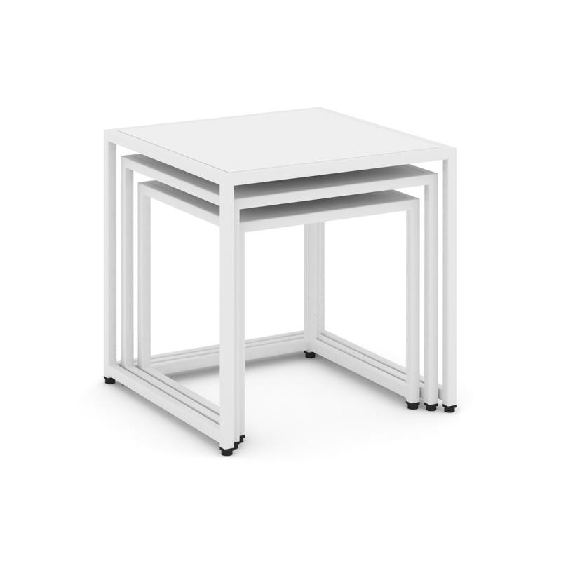 Loft Стол журнальный VR.L-SJK-45 Белый Бриллиант/Металл Белый 450*450*450