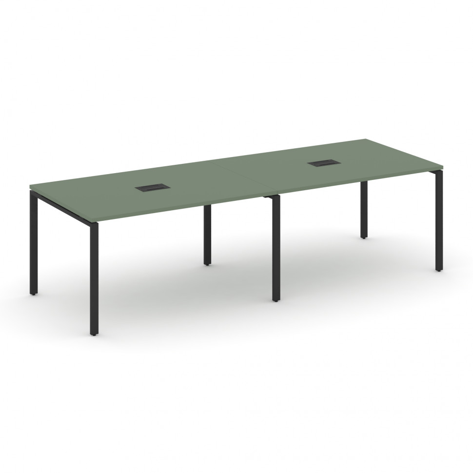 Concept Стол переговорный (2 столешницы) CN.PRG-024 Кобо/Металл Черный 3160*980*750