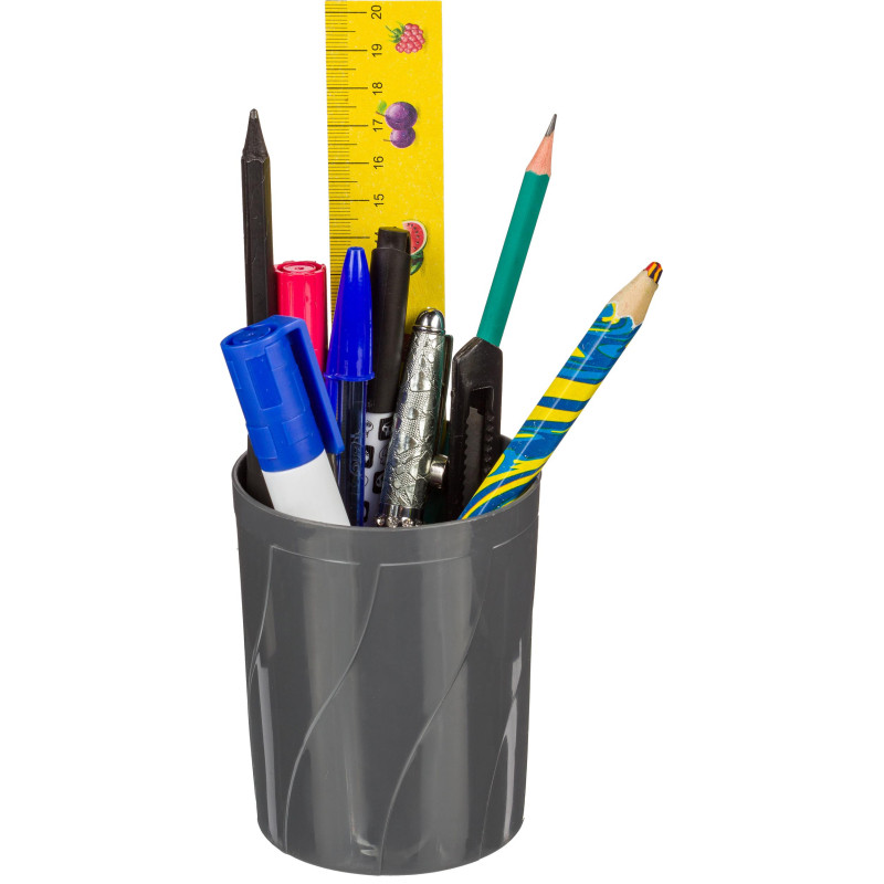 Подставка-стакан для ручек и карандашей Attache Line серый