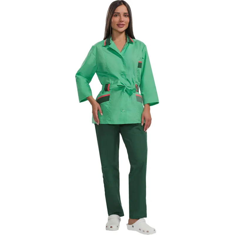 Костюм для горничных и уборщиц у04-КБР салатов/зел(р.52-54)р.170-176