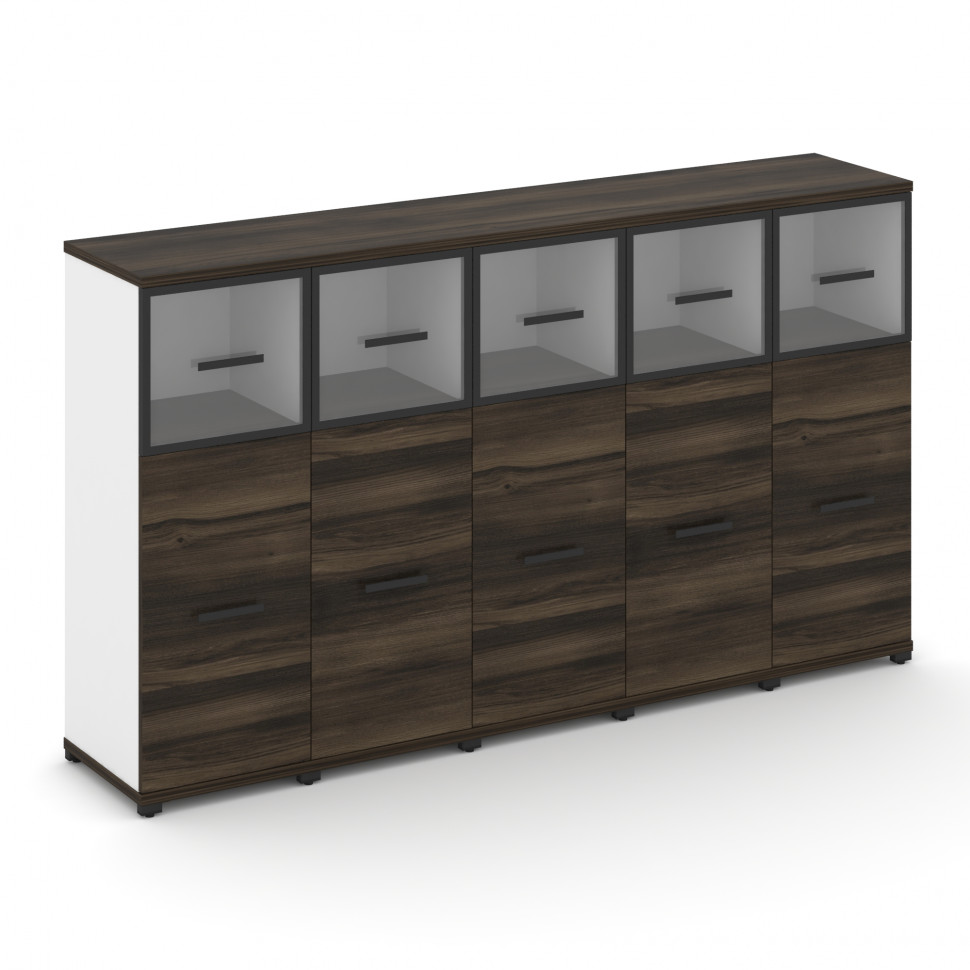 Concept Шкаф 5 узких секций, 3 ниши CN.STU-354 RPB B Дуб Мали/Белый Бриллиант/Металл Черный/Прозрачн Concept Шкаф 5 узких секций, 3 ниши CN.STU-354 RPB B Дуб Мали/Белый Бриллиант/Металл Черный/Прозрачн