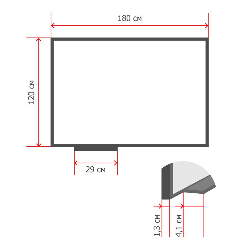 Доска магнитно-маркерная Attache Economy 120х180см лак, алюм.рама