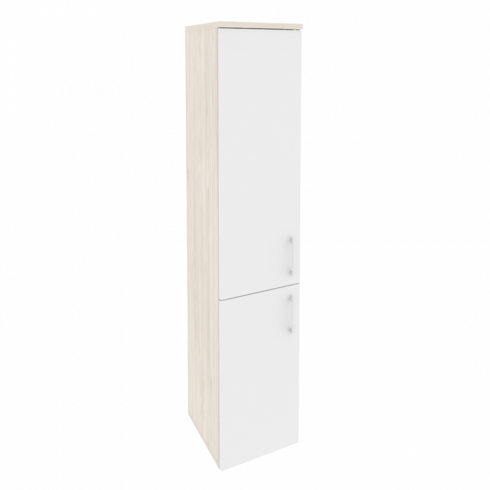 Onix Шкаф высокий узкий левый O.SU-1.3 (L) Денвер Светлый/Белый Бриллиант 400*420*1977