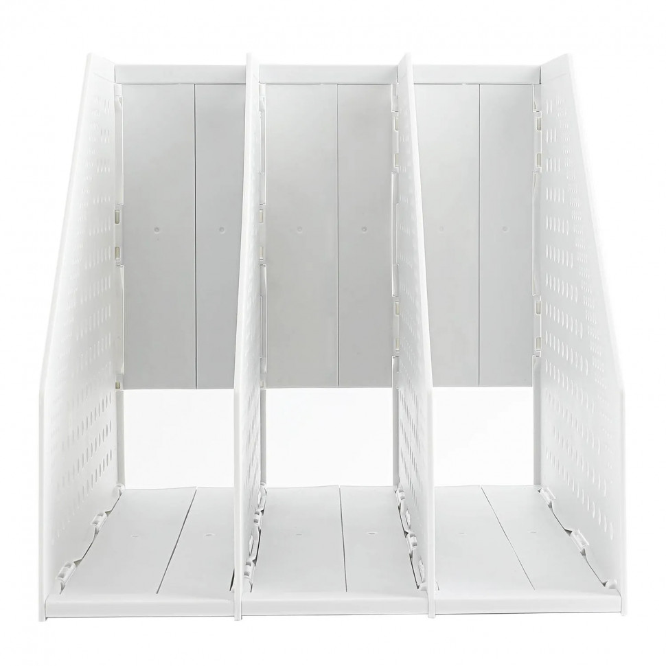 Лоток вертикальный Deli E79003Grey складной 3 отделения серый