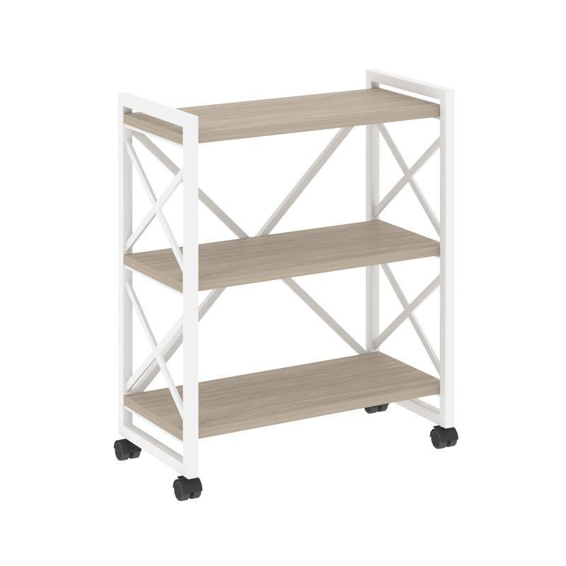 Loft Стеллаж на колесных опорах-3 полки VR.L-MST.K-3.8 Дуб Аттик/Металл Белый 800*400*968 Loft Стеллаж на колесных опорах-3 полки VR.L-MST.K-3.8 Дуб Аттик/Металл Белый 800*400*968