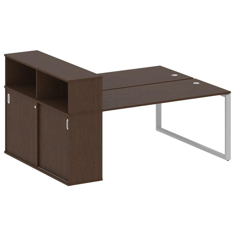 Metal System Рабочая станция с шкафом-купе на О-образном м/к БО.РС-СШК-2.4 Т Венге Цаво/Металл Серый Metal System Рабочая станция с шкафом-купе на О-образном м/к БО.РС-СШК-2.4 Т Венге Цаво/Металл Серый