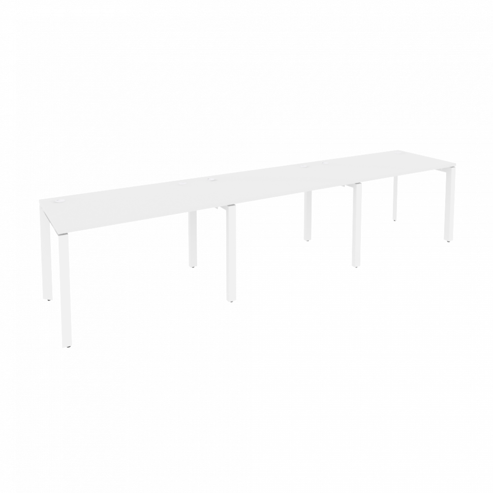 Onix Рабочая станция на П-образном м/к O.MP-RS-3.2.7 Белый Бриллиант/Металл Белый 3540*720*750