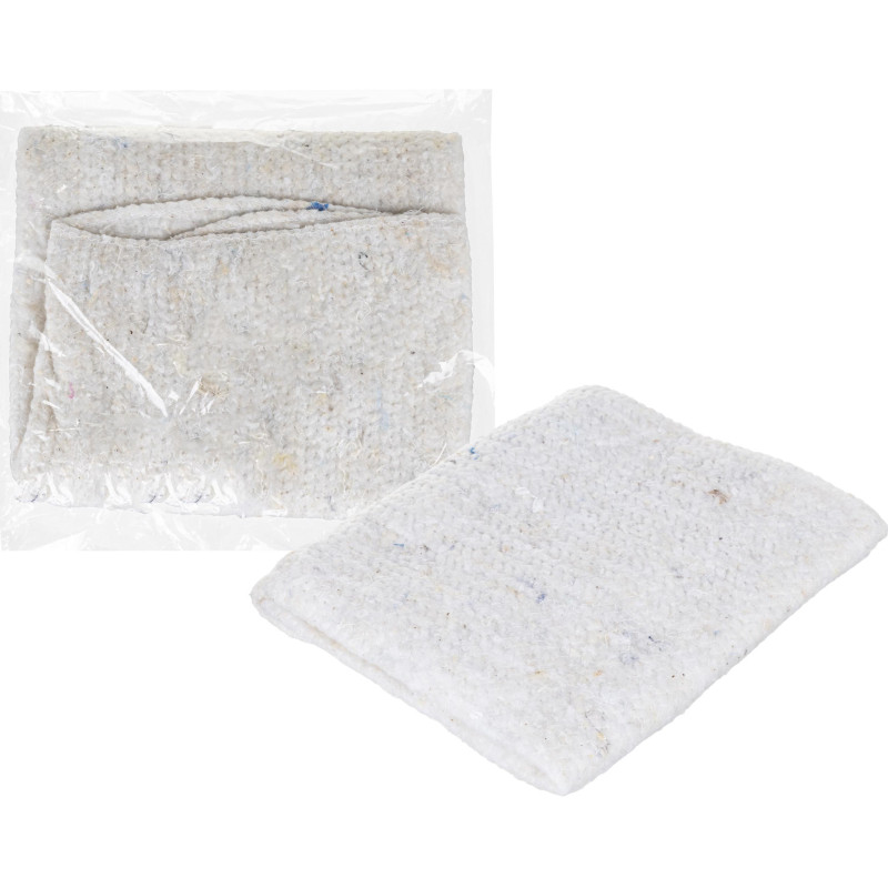 Тряпка для пола 50х60 см редкопрошивная 0,5 белая 180г/м2 TS4408