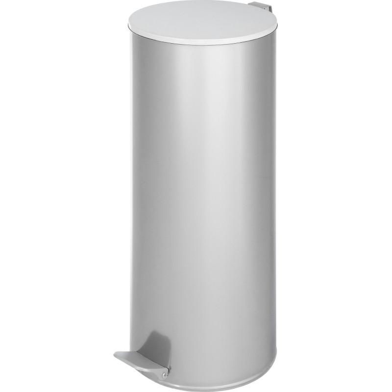 Ведро мусорное с педалью стальное, хром, 250х600мм, объем 30л
