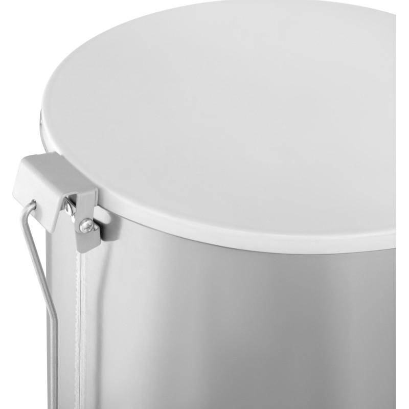 Ведро мусорное с педалью стальное, хром, 250х600мм, объем 30л