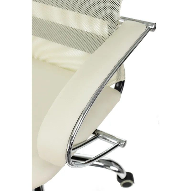 Кресло VB_EChair-655 SL TPU_BG сетка/экокожа бежевый хром