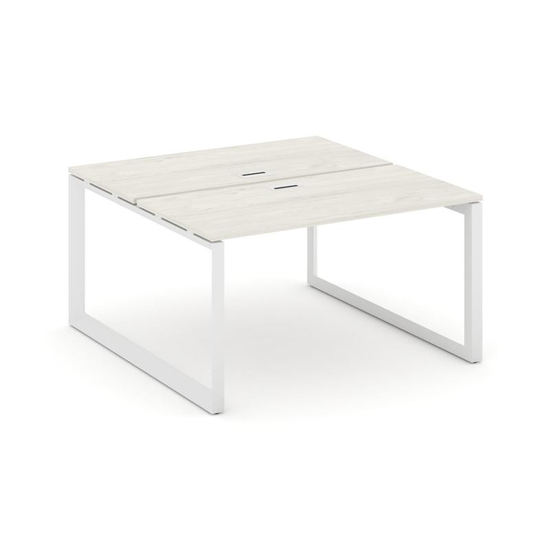 Style Project Рабочая станция двухсторонняя SN-59O.DRS-001 Дуб Наварра/Металл Белый/Белый Заглушка 9