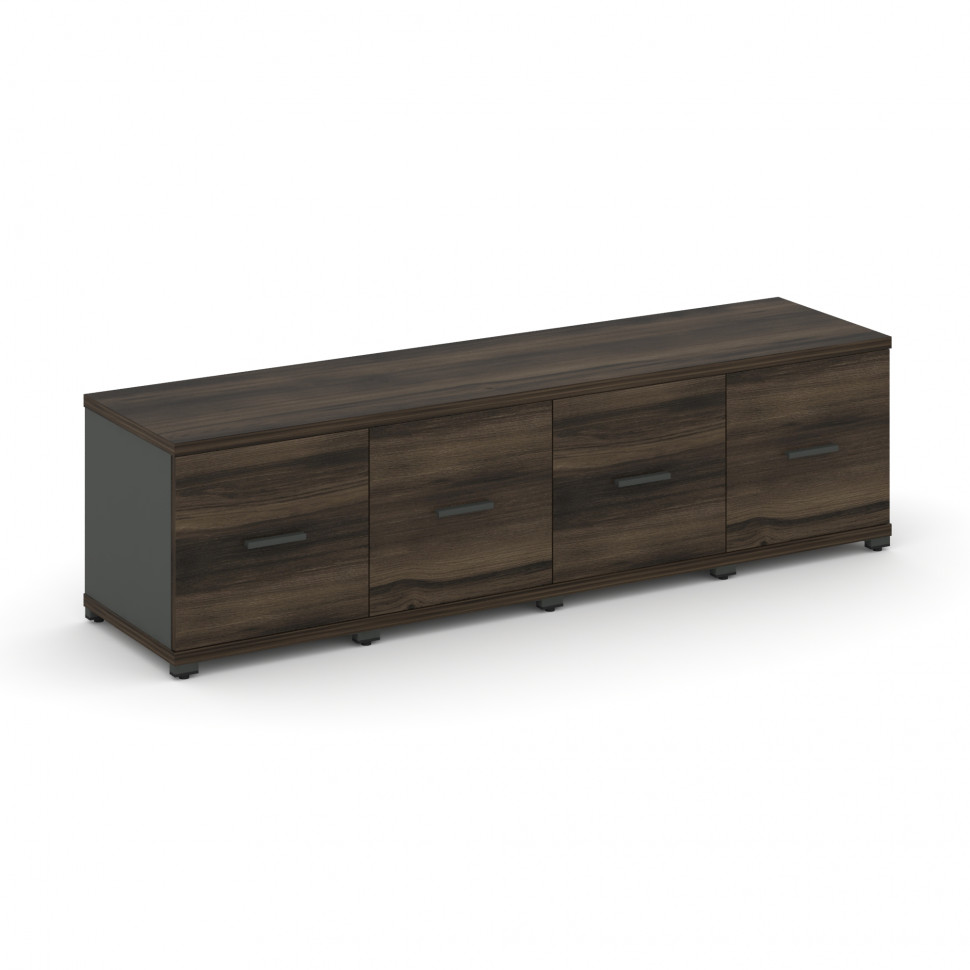 Concept Шкаф 4 узкие секции, 1 ниша CN.STU-143 A Дуб Мали/Антрацит/Металл Антрацит 1668*420*450