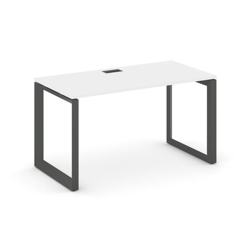 Style Project Стол письменный SN-59O.SP-011 Белый/Металл Антрацит/Черный Заглушка 980*700*750