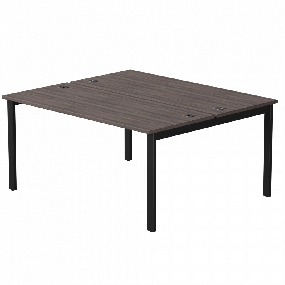 Бенч-система на 2 места Everprof EVO (ЭВО) на металлокаркасе 1580х670(1370)x755 Дуб Пасадена/Черный