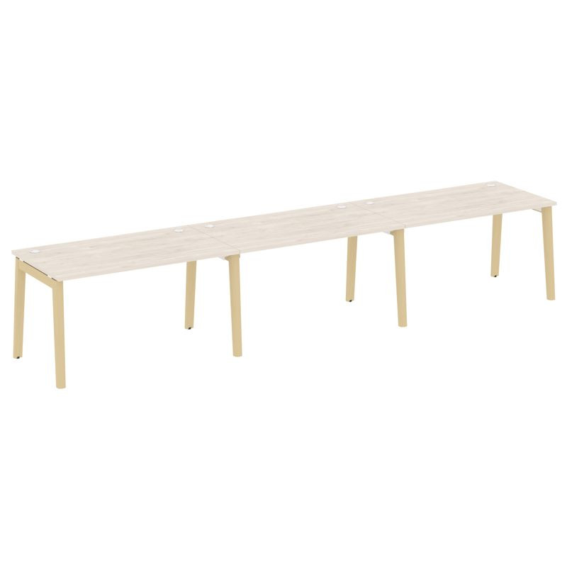 Onix Wood Рабочая станция OW.RS-3.3.8 Денвер Светлый/Дуб Светлый/Металл Белый 4140*800*750