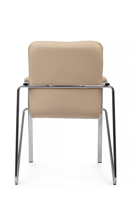Стул Самба с мягкими подлокотниками SMB-01H Хром гальв. Бежевый