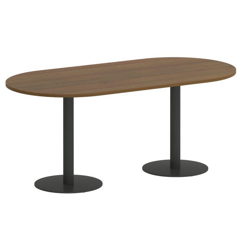 Riva Стол овальный А.СПРГ-3 Орех Гварнери/Металл Антрацит 1800*900*750