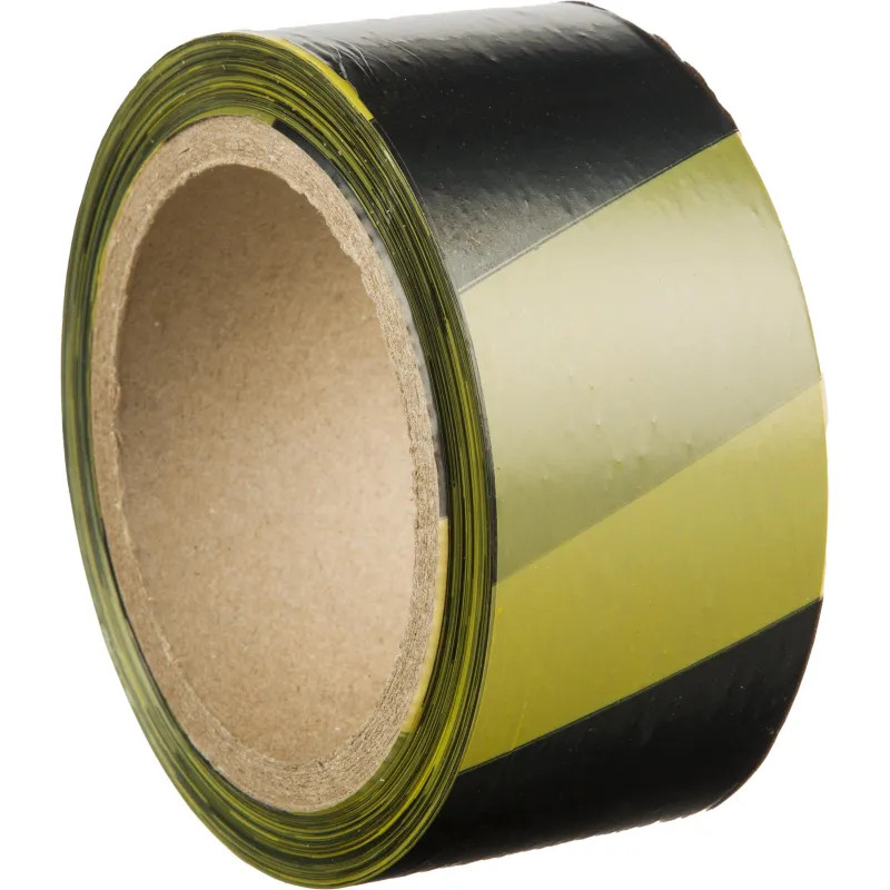 Лента оградительная желто-черная 50мм х100м, 6шт/уп