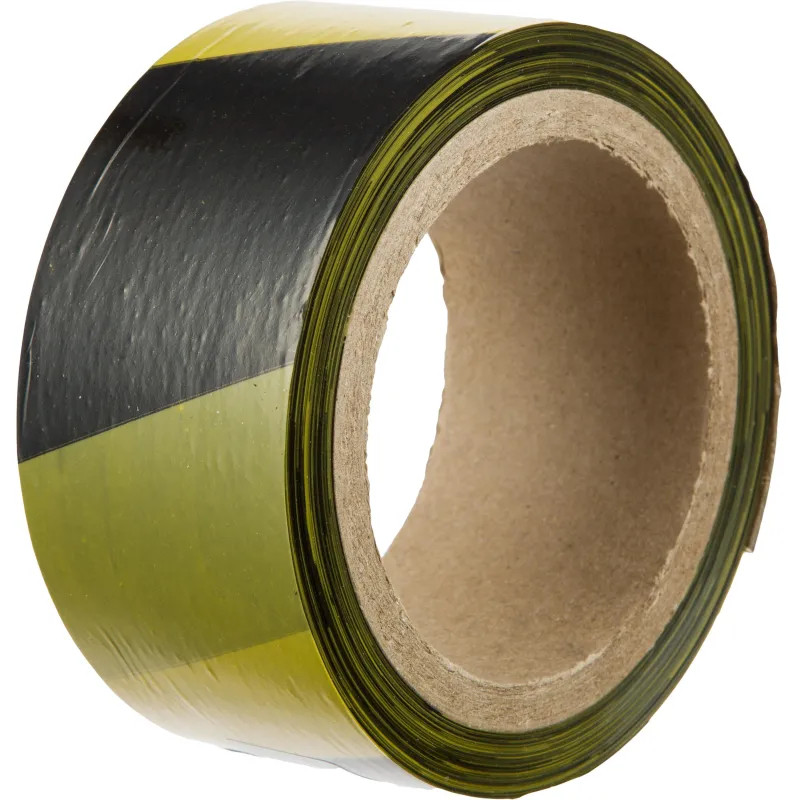 Лента оградительная желто-черная 50мм х100м, 6шт/уп