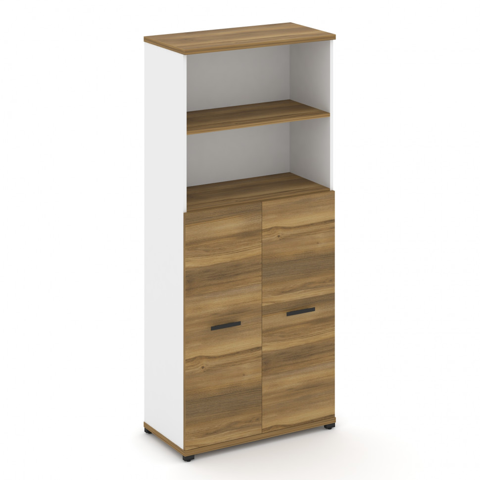 Concept Шкаф 1 широкая секция, 5 ниш CN.STS-514 B Сандал Янтарный/Белый Бриллиант/Металл Черный 836*