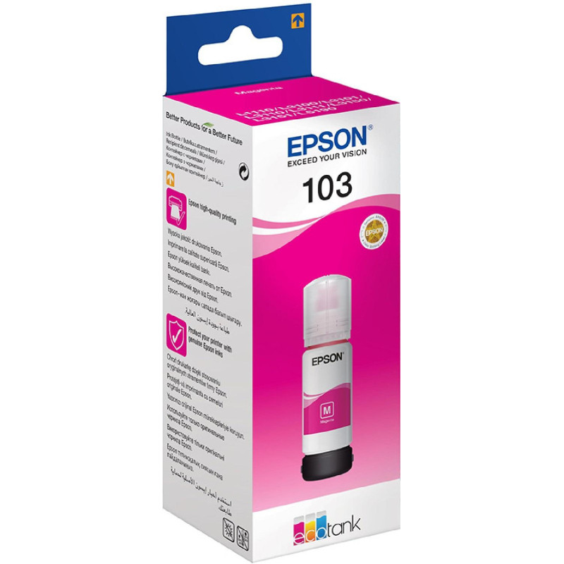 Чернила Epson 103 C13T00S34A пурп. для L3110/L3150 Чернила Epson 103 C13T00S34A пурп. для L3110/L3150