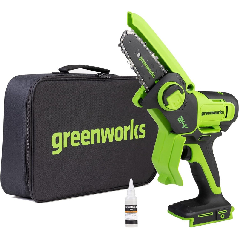 Пила цепная аккумуляторная мини Greenworks, 24V без АКБ и ЗУ (2008207)