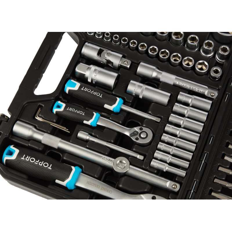 Набор инструмента TOPFORT 110 предметов 1/4 и 1/2