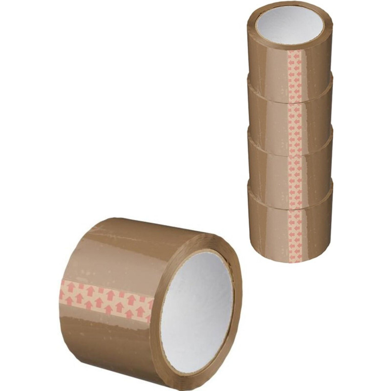 Клейкая лента упаковочная 75мм х 66м 47мкм коричневая 4 шт/уп СПб